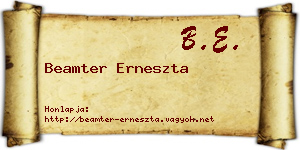 Beamter Erneszta névjegykártya